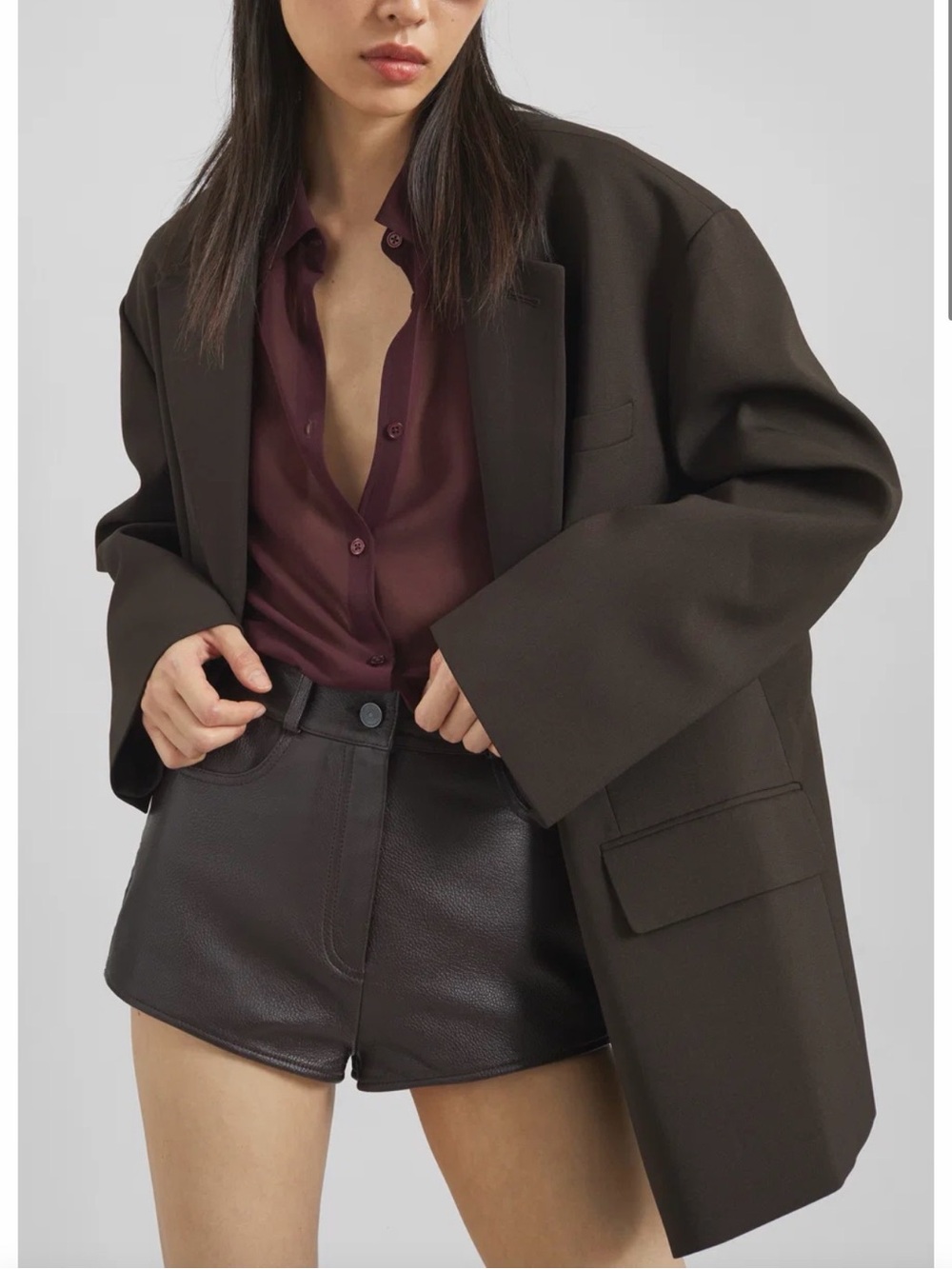 Brown Oversized Women’s Blazer Jacket